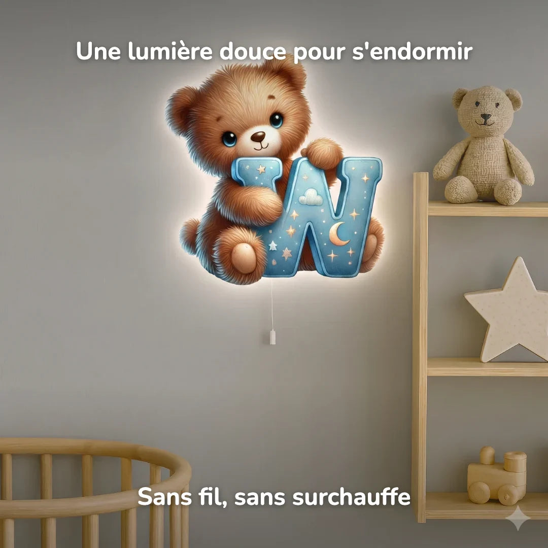 Candeeiro de parede Luz de presença Letra W