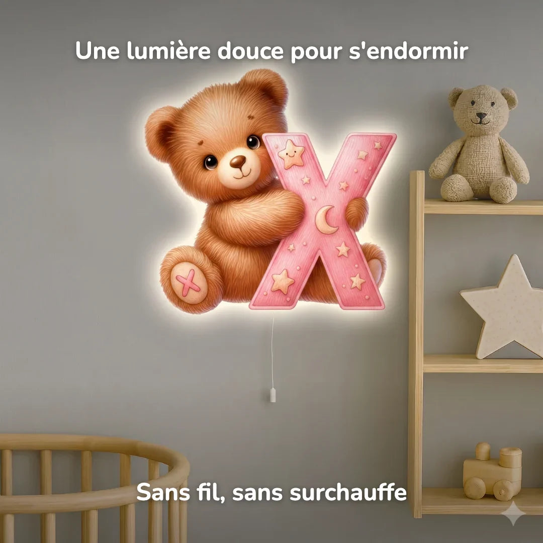 Candeeiro de parede Luz de presença Letra X