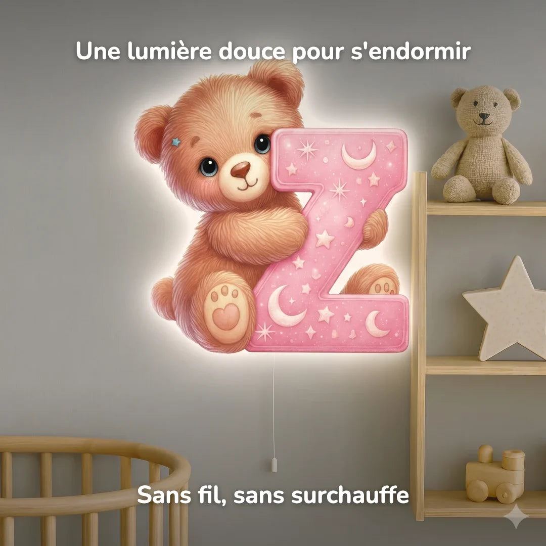 Candeeiro de parede Luz de presença Letra Z