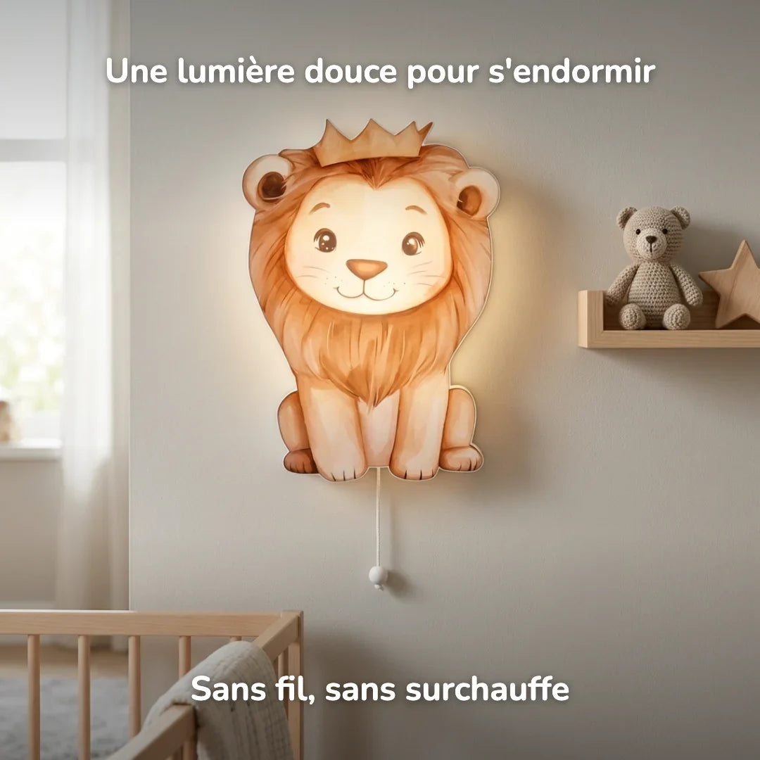 Lampe murale Veilleuse Lion Couronne