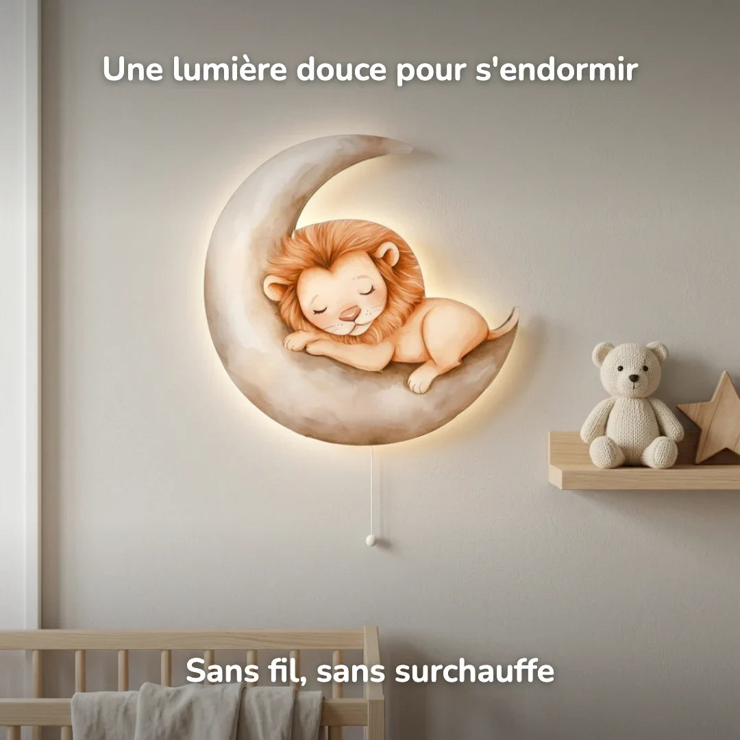 Lion Moon Wall Night Light