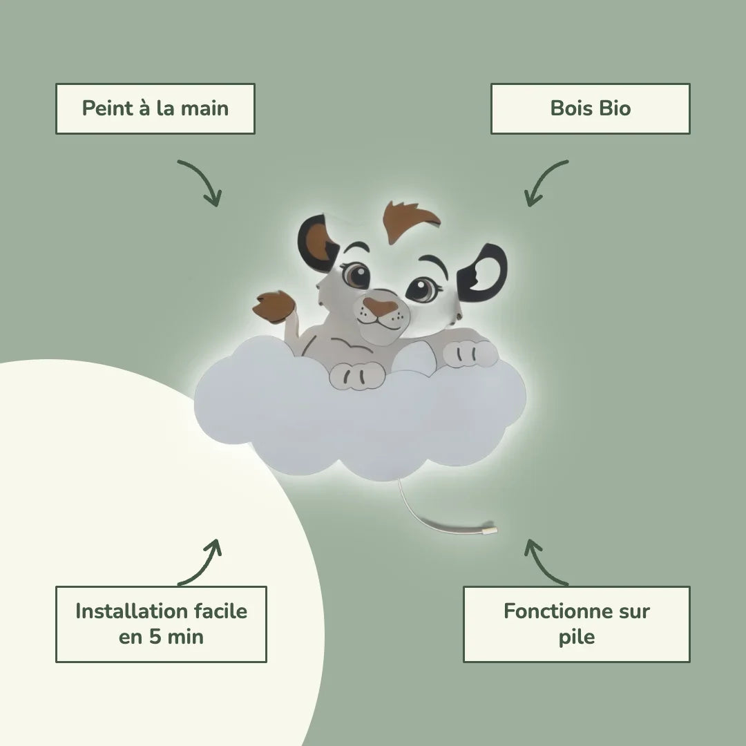Lion Cloud Wall Night Light
