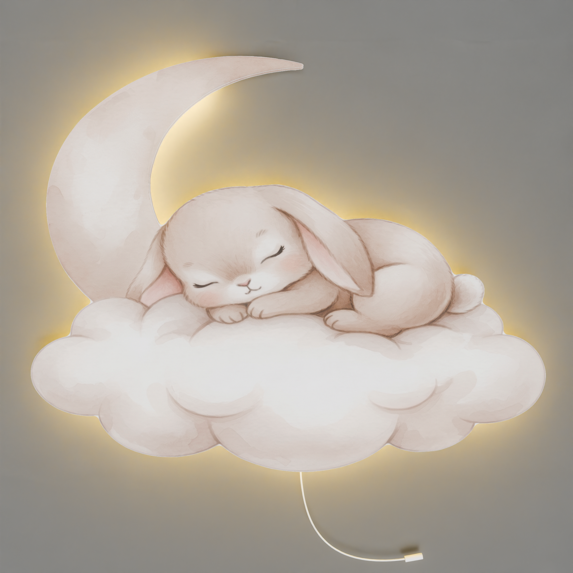 Lampe murale Veilleuse Lapin Lune