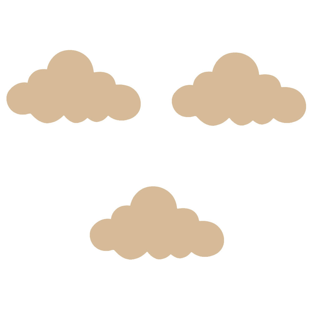 3 kleine stickerwolkjes