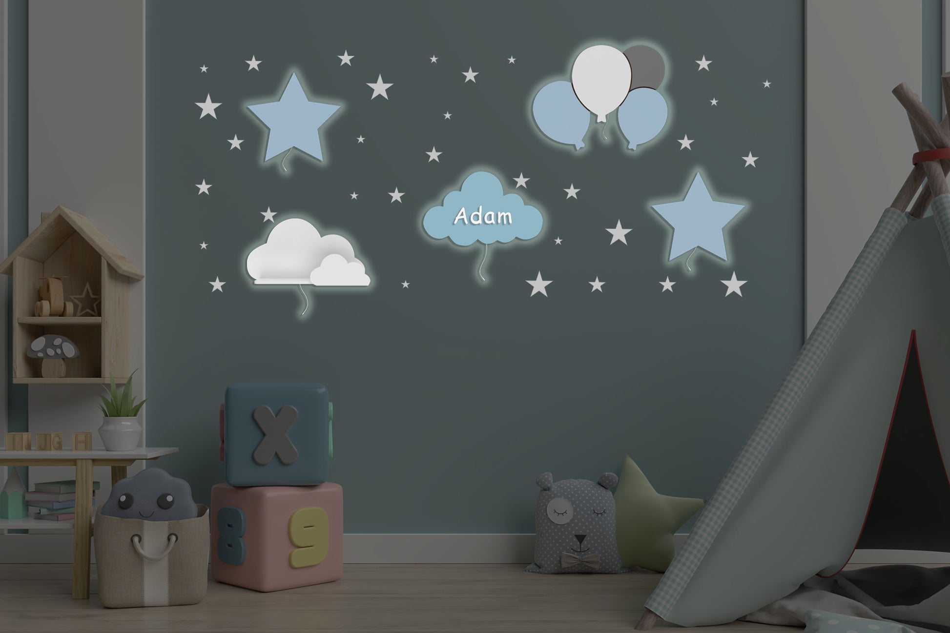 Applique-murale-babynotte-Adam-bleu