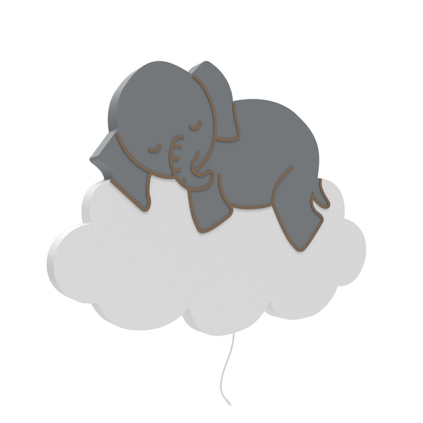 Applique-murale-pour-chambre-enfant-éléphant-sur-nuage