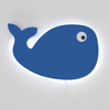 Applique murale babynotte baleine bleu