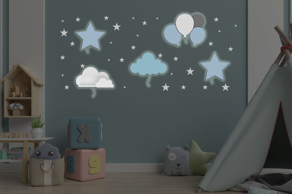 Babynotte-lampe-murale-pour-chambre-enfant-etoile-bleu-nuit