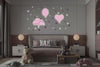 Babynotte-lenny-et-alba-luminaire-murale-pour-chambre-bébé--ballon-et-nuage-rose nuit