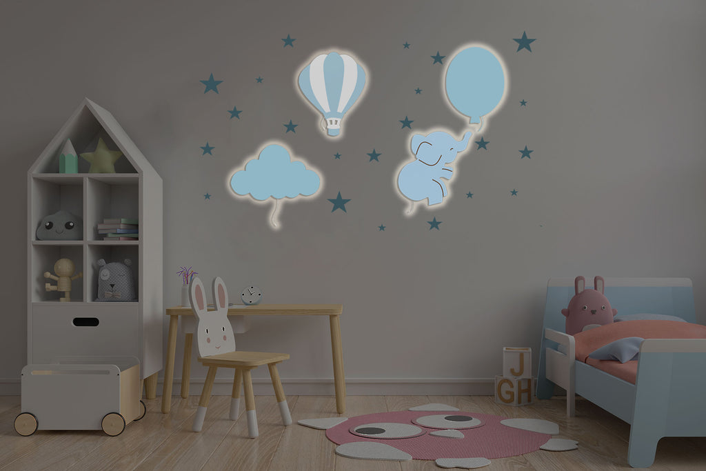 Babynotte-lenny-et-alba-luminaire-murale-pour-chambre-bébé--nuage-bleu nuit