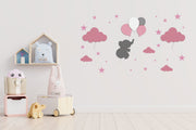 Babynotte-lenny-et-alba-luminaire-murale-pour-chambre-bébé-nuage rose 