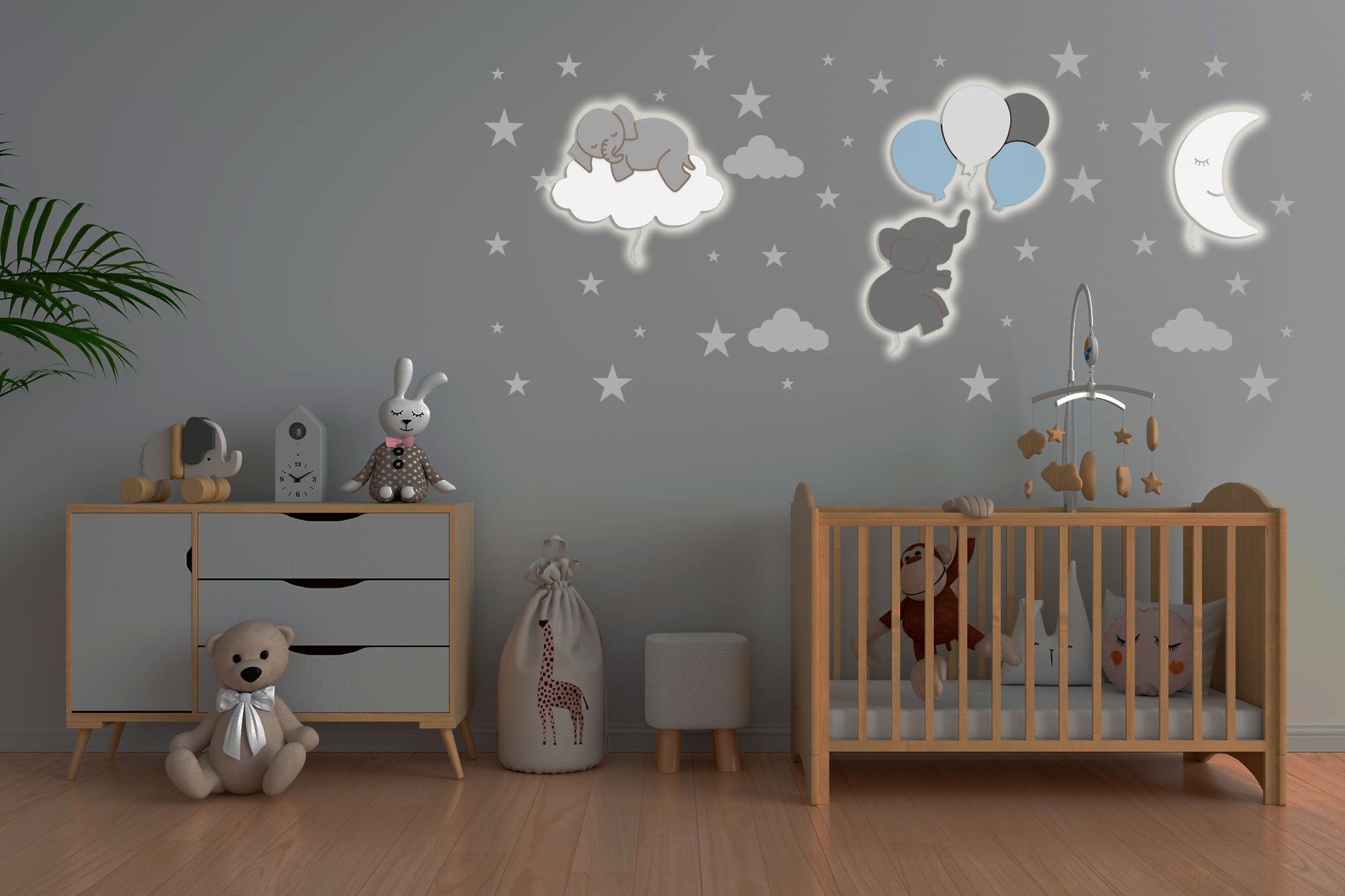 BabyNotte Light Nieuwe compositie voor nachtlampjes voor aan de muur voor kinderen