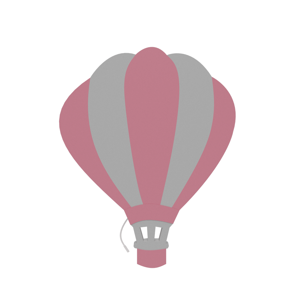 Lampe murale chambre bébé air ballon rose