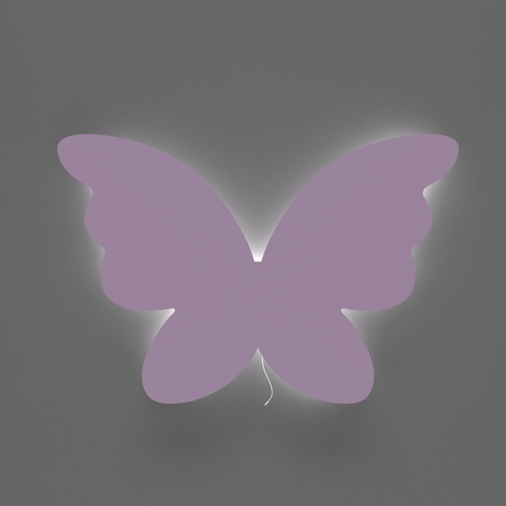 Luminaire murale chambre bébé papillon violet