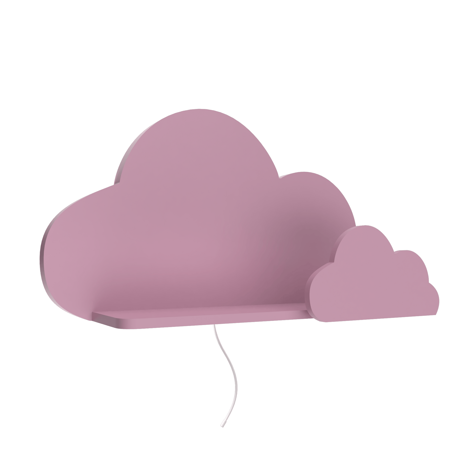 Support murale lumineux pour chambre bébé nuage rose