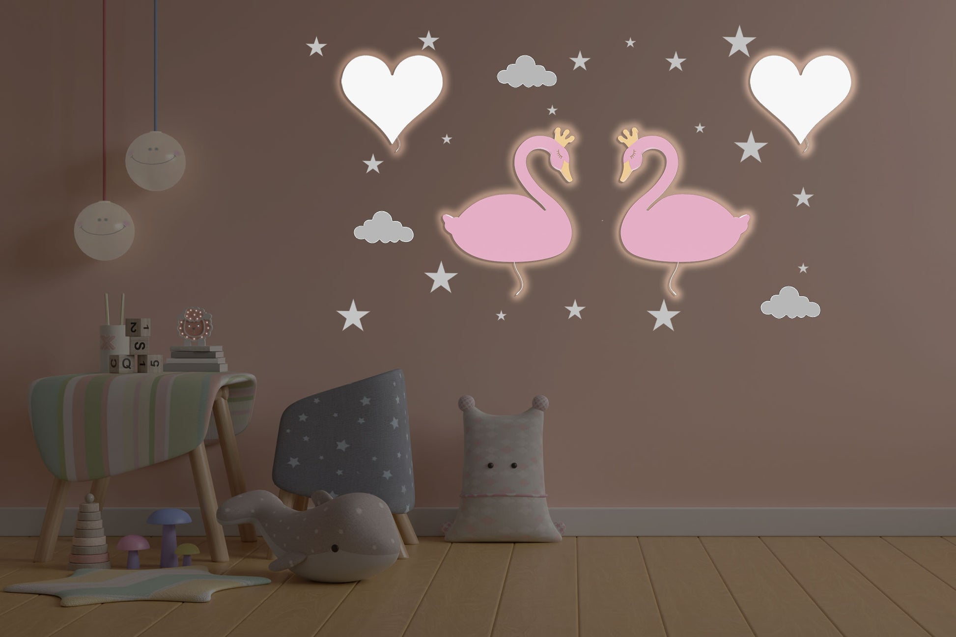 babynotte-applique-murale-lenny-et-alba-cygne-rose-coeur-blanc-nuage-blanc-nuit