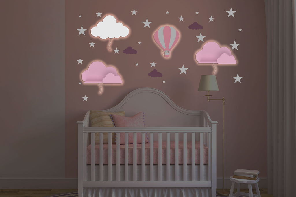 lampe-murale-babynotte-lumineux-pour-bébé-nuage-rose nuit