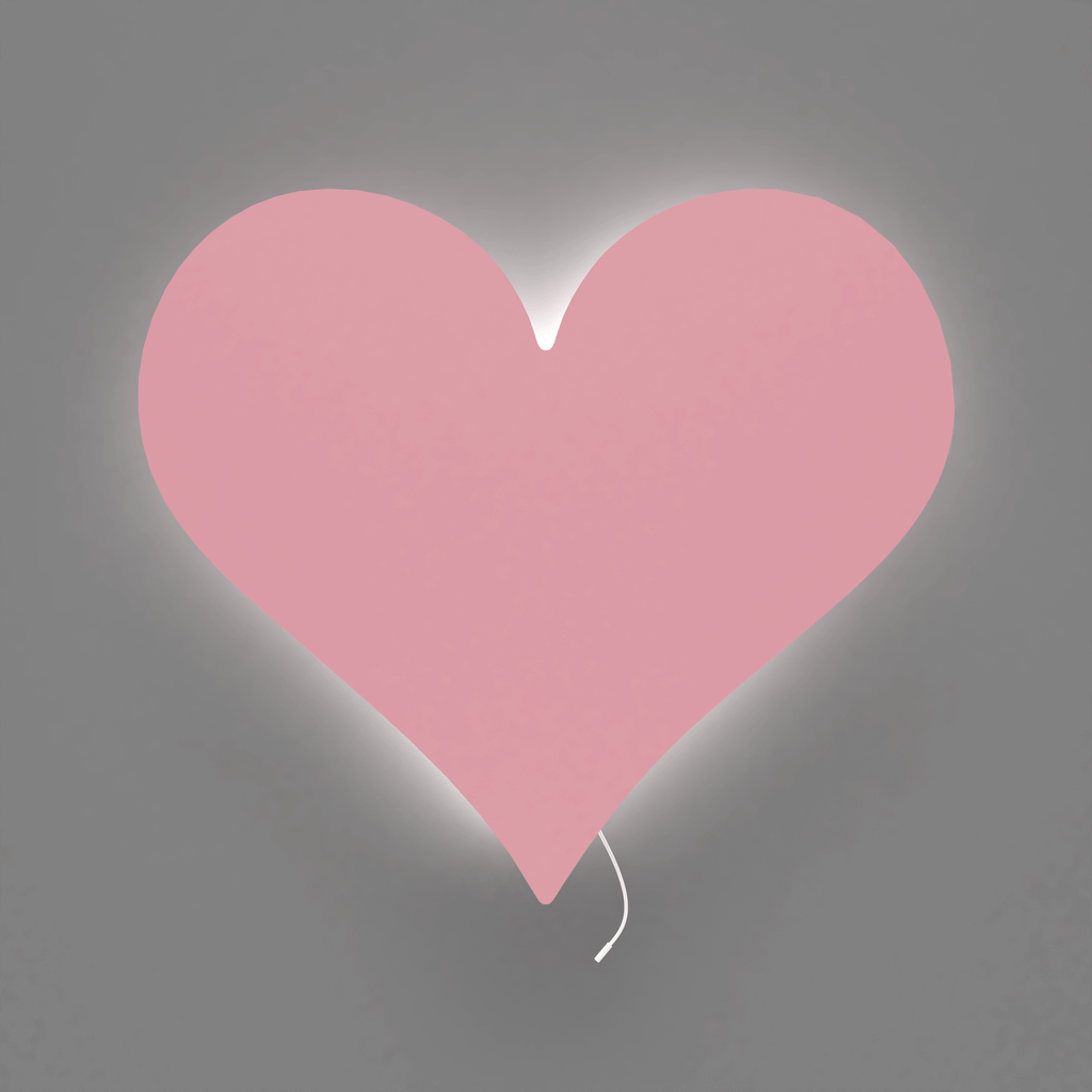 lampe murale chambre pour enfant coeur rose
