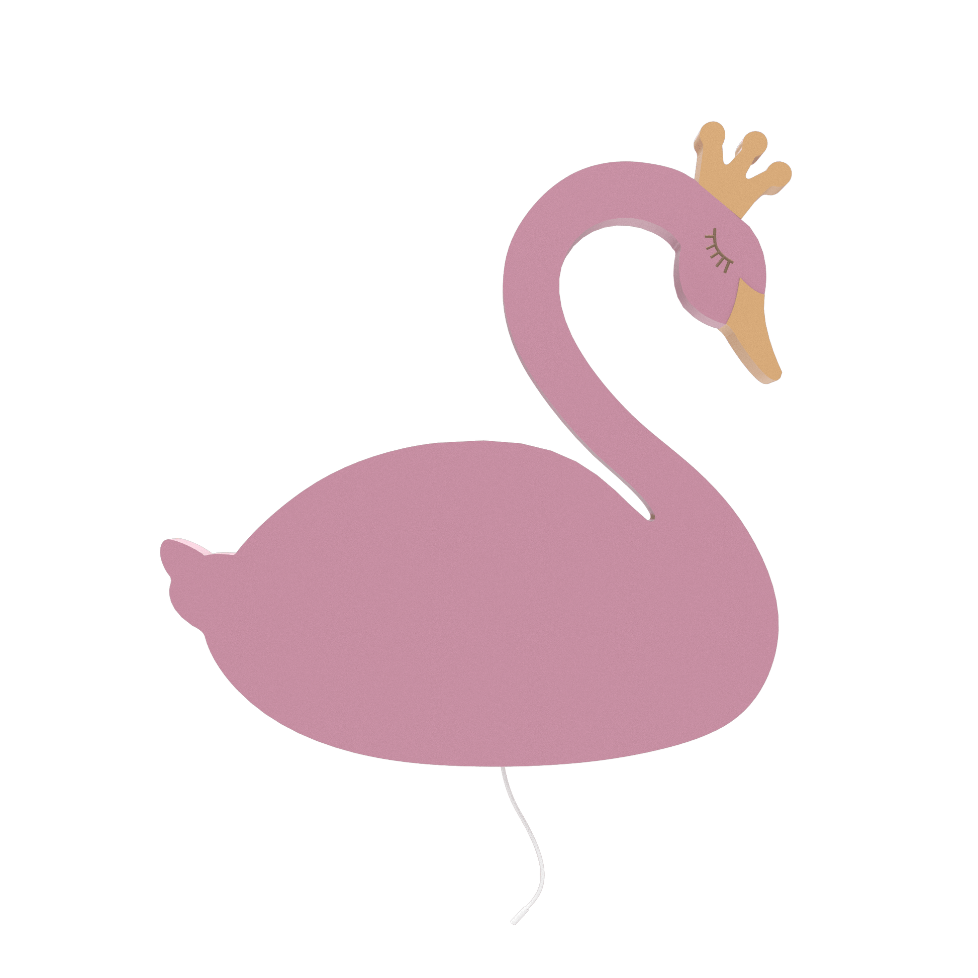 lampe murale pour chambre bébé cygne rose