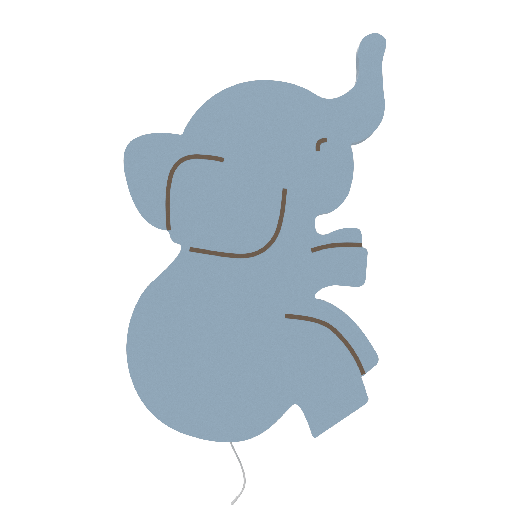 lampe murale pour enfant éléphant bleu