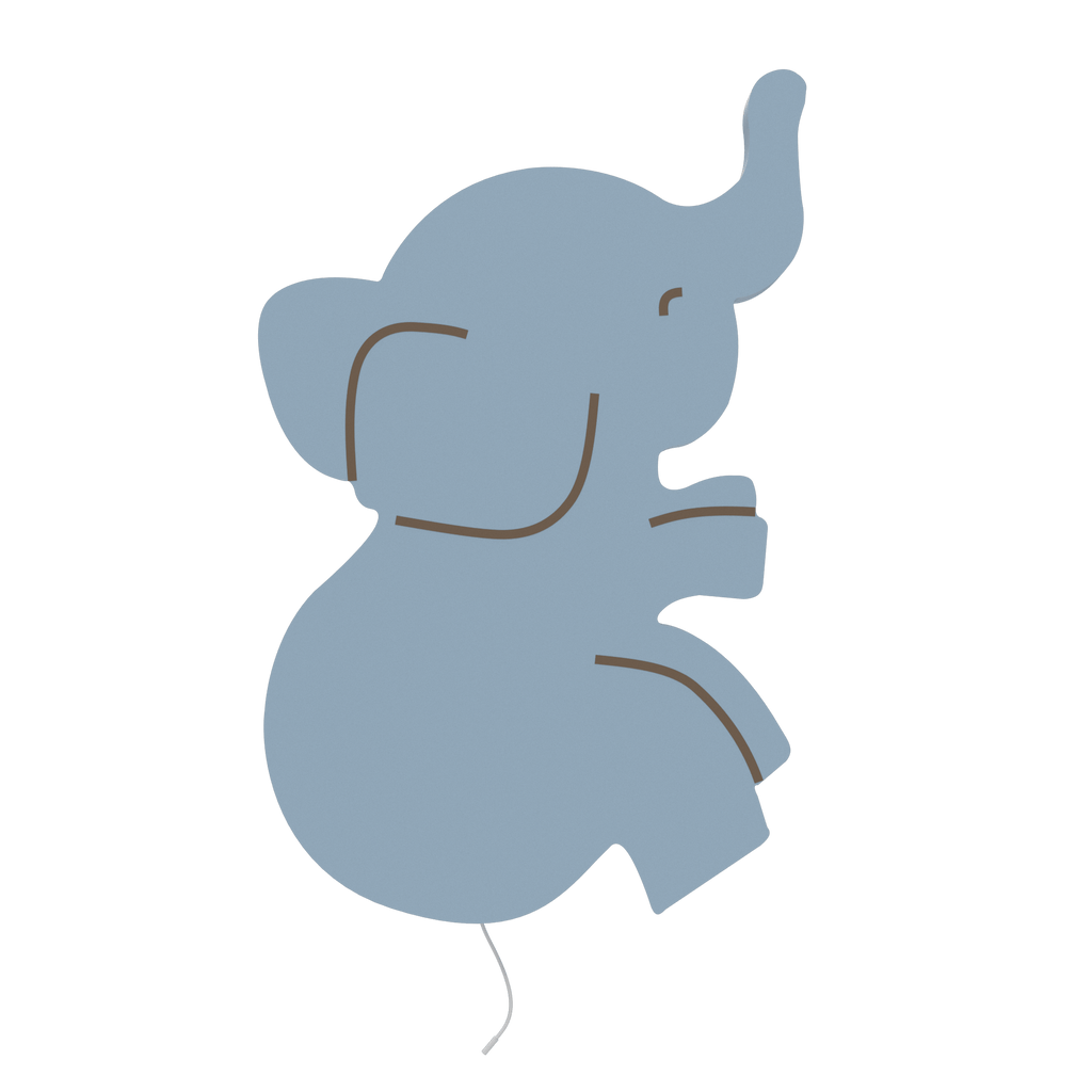 lampe murale pour enfant éléphant bleu