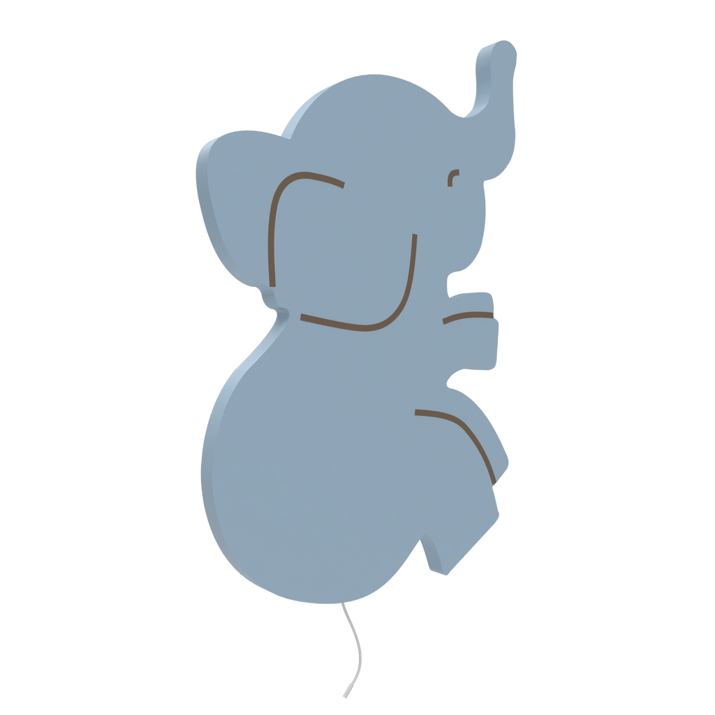 lampe murale pour enfant éléphanteau bleu
