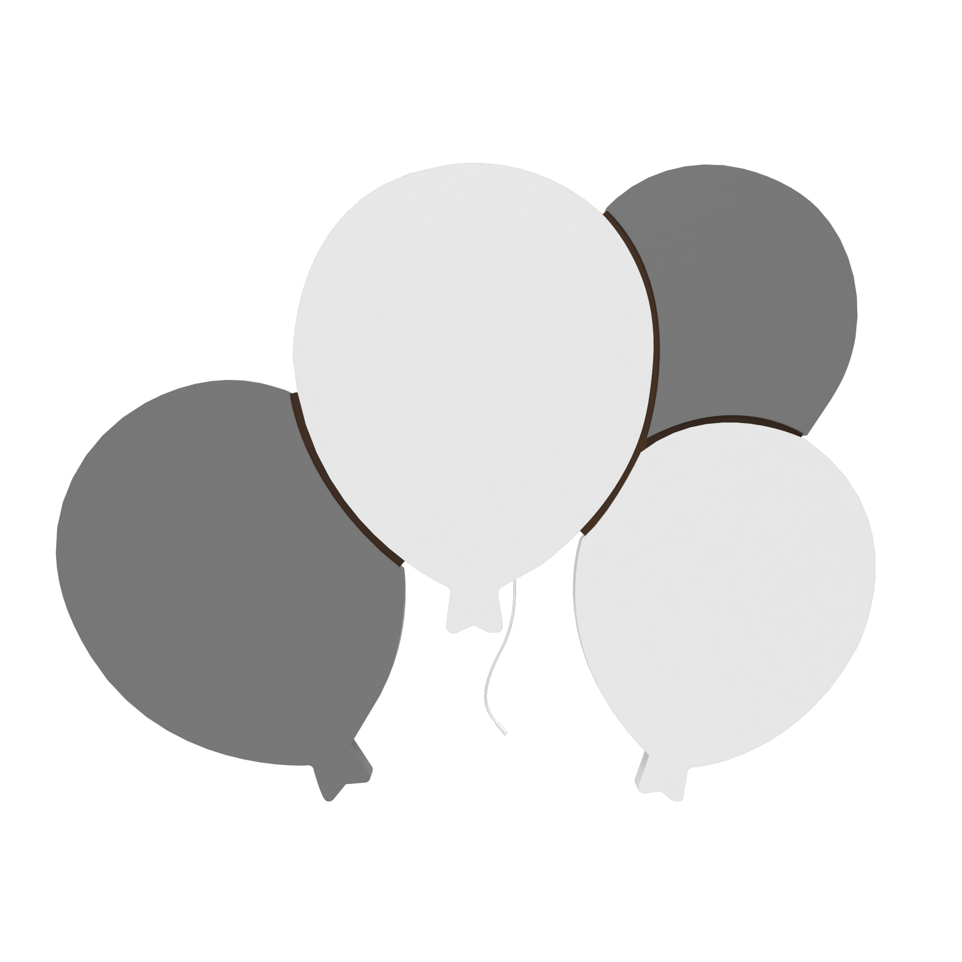 luminaire murale chambre bébé quatre ballons Gris