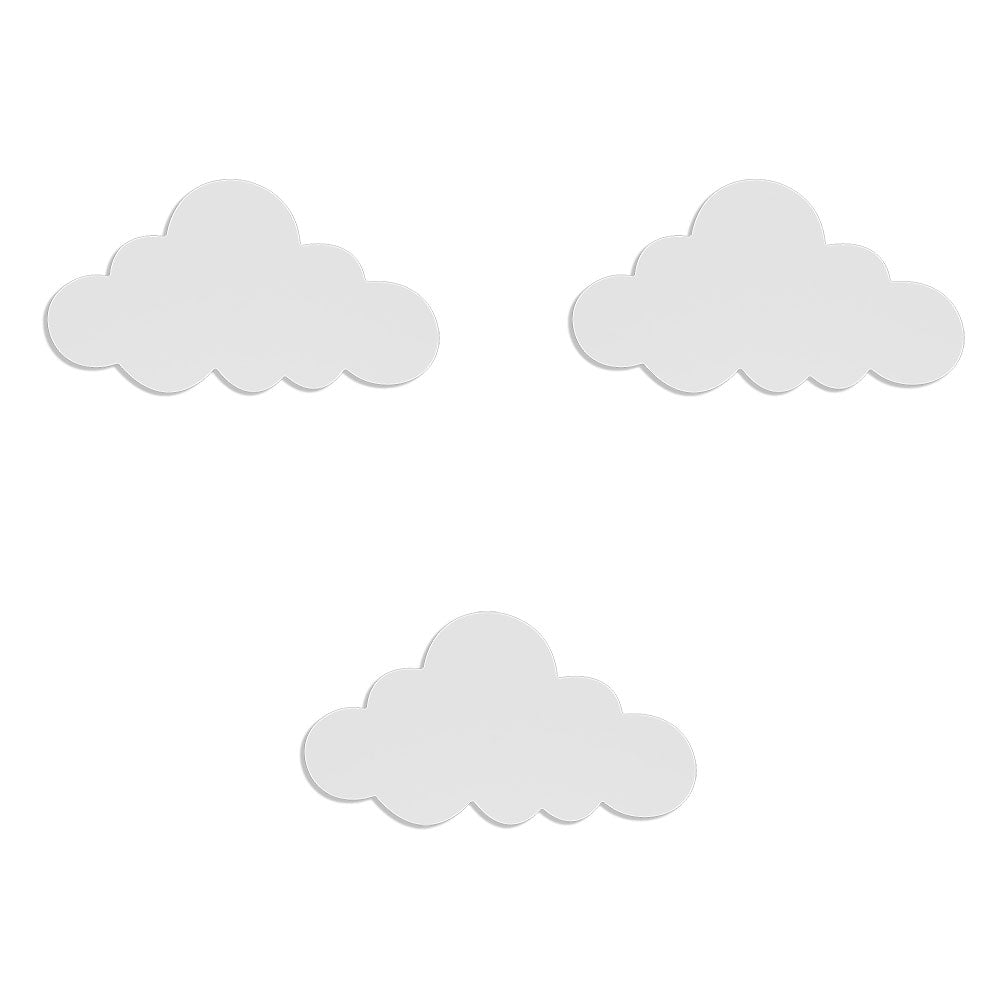 trois petit autocollant murage nuage blanc